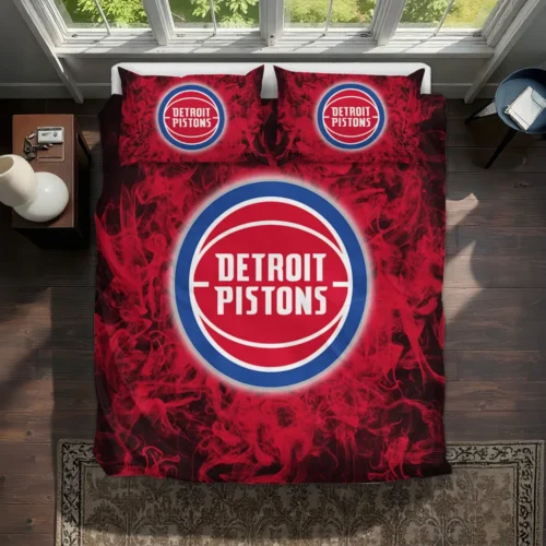 Detroit Pistons Red Mist Bedding Set Best Selling