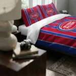 Detroit Pistons Stripe Style Bedding Set Best Selling