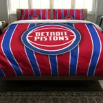 Detroit Pistons Stripe Style Bedding Set Best Selling