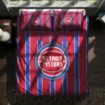 Detroit Pistons Stripe Style Bedding Set Best Selling