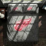 Detroit Red Wings Cracked Texture Bedding Set Best Selling