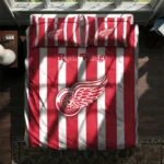 Detroit Red Wings Stripe Style Bedding Set Best Selling