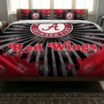 Detroit Red Wings Sunburst Splatter Bedding Set Best Selling