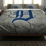 Detroit Tigers Cracked Texture Bedding Set Best Selling