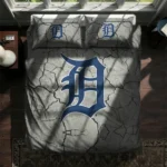 Detroit Tigers Cracked Texture Bedding Set Best Selling