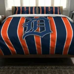 Detroit Tigers Stripe Style Bedding Set Best Selling