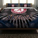 Detroit Tigers Sunburst Splatter Bedding Set Best Selling