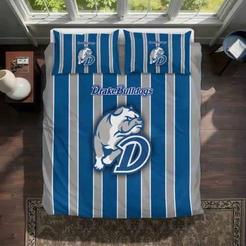 Drake Bulldogs Stripe Style Bedding Set Best Selling