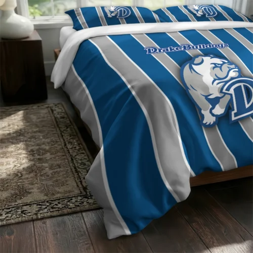 Drake Bulldogs Stripe Style Bedding Set Fashion Forward