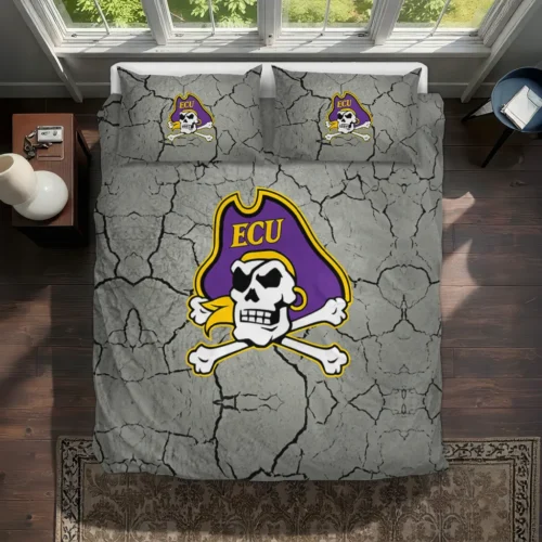 East Carolina Pirates Cracked Texture Bedding Set Best Selling