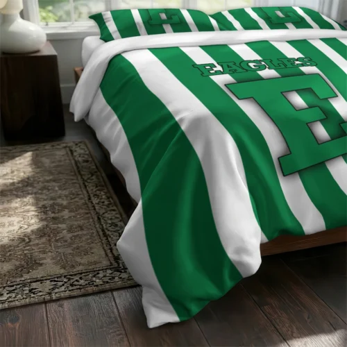 Eastern Michigan Eagles Stripe Style Bedding Set Fashion Forward