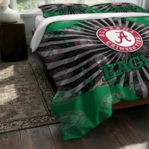 Eastern Michigan Eagles Sunburst Splatter Bedding Set Fashion Forward