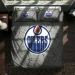 Edmonton Oilers Cracked Texture Bedding Set Best Selling