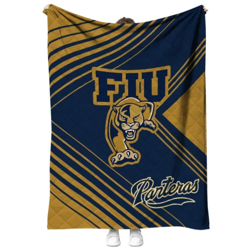 fiu panthers arrow layers blue quilt blanket fashion forward.webp