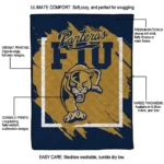 fiu panthers block border blue quilt blanket best selling.webp