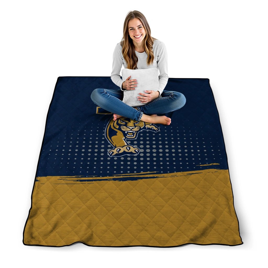 fiu panthers dot illusion blue quilt blanket high quality.webp fiu panthers dot illusion blue quilt blanket high quality.webp