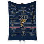 fiu panthers handdrawn stripes blue quilt blanket best selling.webp