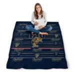 fiu panthers handdrawn stripes blue quilt blanket best selling.webp