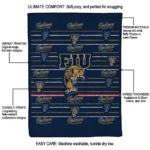 fiu panthers handdrawn stripes blue quilt blanket best selling.webp