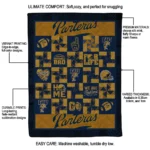 fiu panthers helmet heart blue quilt blanket best selling.webp