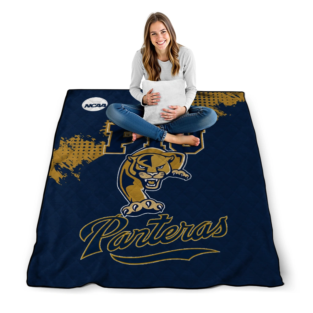 fiu panthers paint trail blue quilt blanket high quality.webp fiu panthers paint trail blue quilt blanket high quality.webp