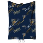 fiu panthers sketch lines blue quilt blanket best selling.webp