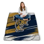 fiu panthers wild lines blue white quilt blanket best selling.webp