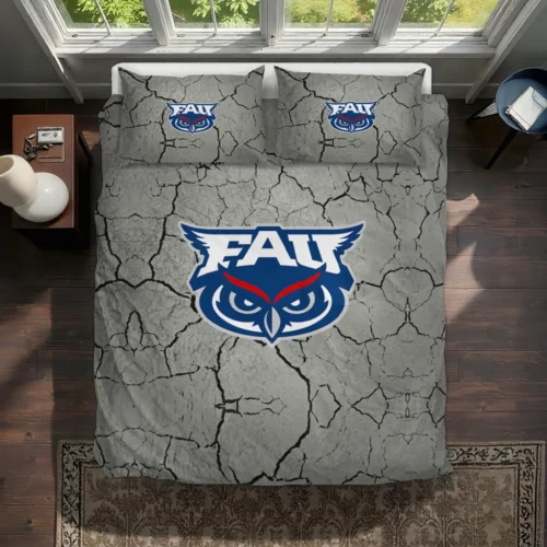 Florida Atlantic Owls Cracked Texture Bedding Set Best Selling