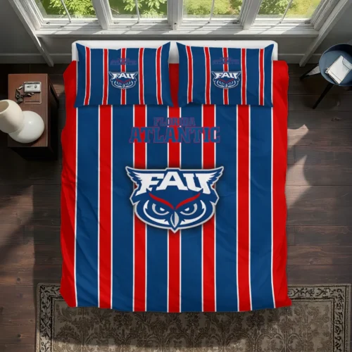 Florida Atlantic Owls Stripe Style Bedding Set Best Selling