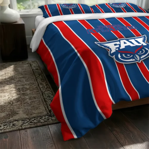 Florida Atlantic Owls Stripe Style Bedding Set Fashion Forward