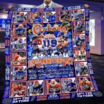 Florida Gators Quilt Blanket 119th Anniversary Blue Orange