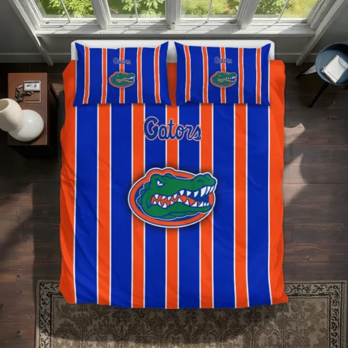 Florida Gators Stripe Style Bedding Set Best Selling