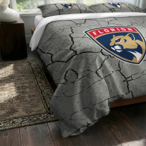 Florida Panthers Cracked Texture Bedding Set Fashion Forward