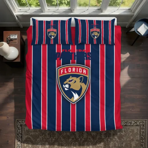 Florida Panthers Stripe Style Bedding Set Best Selling