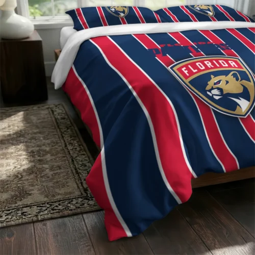 Florida Panthers Stripe Style Bedding Set Fashion Forward
