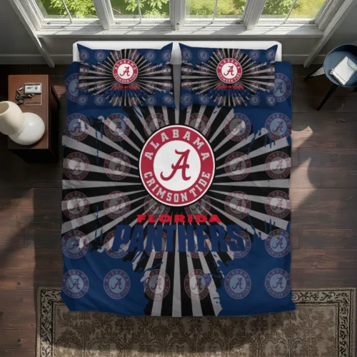 Florida Panthers Sunburst Splatter Bedding Set Best Selling