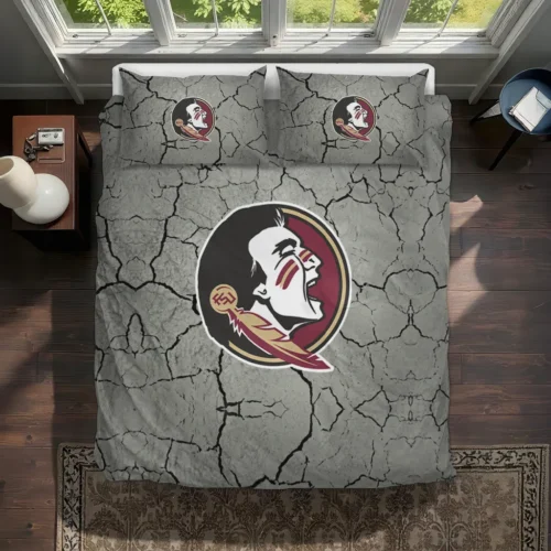 Florida State Seminoles Cracked Texture Bedding Set Best Selling