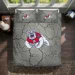Fresno State Bulldogs Cracked Texture Bedding Set Best Selling