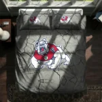 Fresno State Bulldogs Cracked Texture Bedding Set Best Selling
