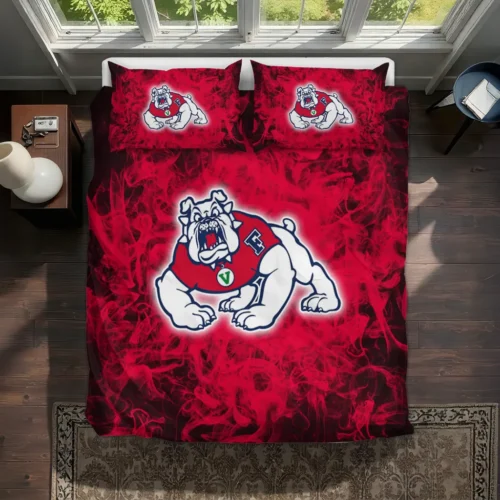 Fresno State Bulldogs Red Mist Bedding Set Best Selling