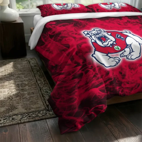 Fresno State Bulldogs Red Mist Bedding Set Fashion Forward