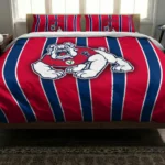 Fresno State Bulldogs Stripe Style Bedding Set Best Selling
