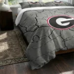 Georgia Bulldogs Cracked Texture Bedding Set Best Selling