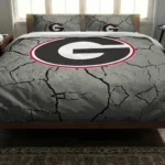 Georgia Bulldogs Cracked Texture Bedding Set Best Selling