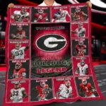 Georgia Bulldogs Quilt Blanket Legend Red White