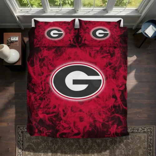 Georgia Bulldogs Red Mist Bedding Set Best Selling