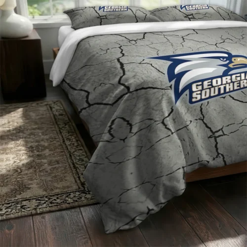 Georgia Southern Eagles Cracked Texture Bedding Set Fashion Forward