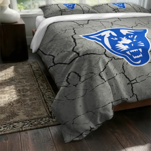 Georgia State Panthers Cracked Texture Bedding Set Fashion Forward