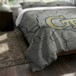 Georgia Tech Yellow Jackets Cracked Texture Bedding Set Best Selling