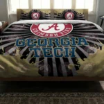 Georgia Tech Yellow Jackets Sunburst Splatter Bedding Set Best Selling